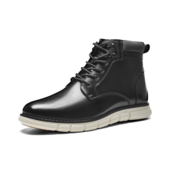 Men's Vegan Leather Chukka Boots - BLACK -  0